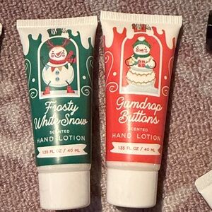 Frosty White Snow and Gumdrop Buttons Hand Lotion Set/1-$10/2 for 15 request